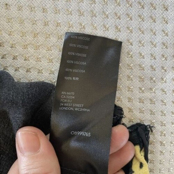 Urban Outfitters Maxi Dress Lindsey Black Floral Open Tie Back Slit large - Picture 11 of 16